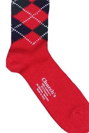 Calze disegno argyle in cashmere e viscosa  CHURCH'S | 3/099141