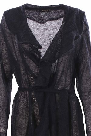Cardigan lungo con rouches MESDEMOISELLES | 20WMINAUDEBLACK