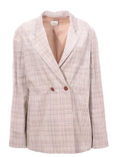 Giacca doppiopetto velvet check ALYSI | 152801A2005CARTA