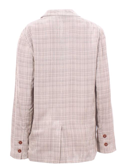 Giacca doppiopetto velvet check ALYSI | 152801A2005CARTA