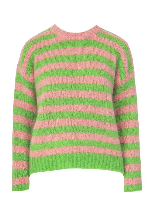 Girocollo riga in mohair ALYSI | 253420A3051PEACH/LIME
