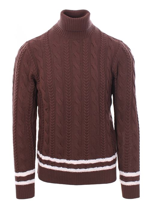 collo alto treccia bicolor ton sur ton ELEVENTY | H76MAGH52MAG0H0312500