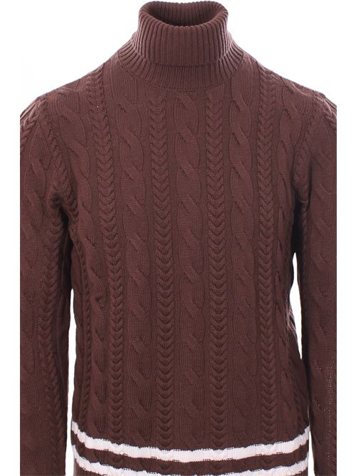 collo alto treccia bicolor ton sur ton ELEVENTY | H76MAGH52MAG0H0312500