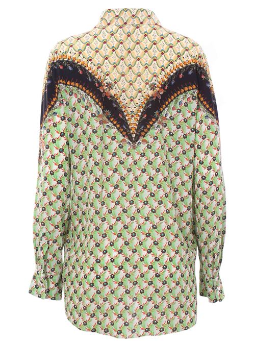 Camicia floreale con bordatura in crepe de chine di seta ETRO | 124005106500