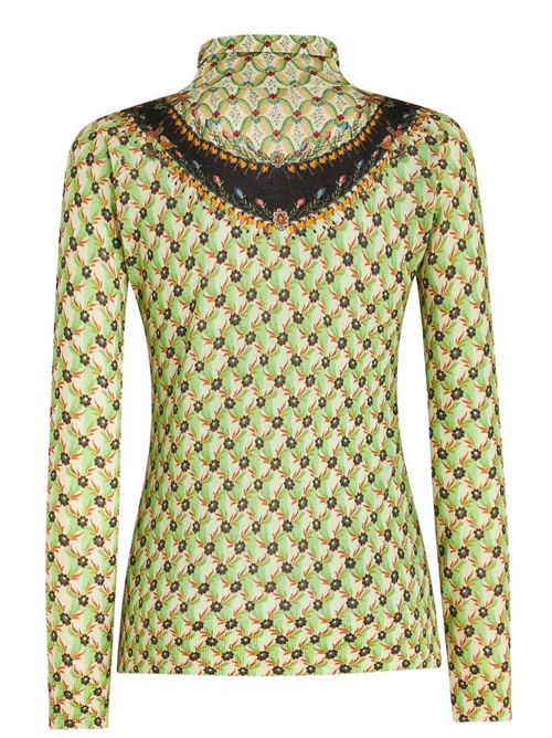 Collo alto in seta e cashmere stampa floreale ETRO | 186129221500