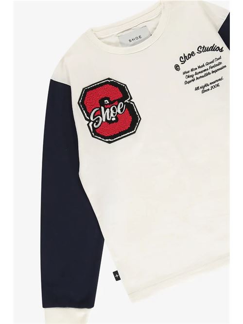 t-shirt in cotone bicolor SHOE | TATTON0612-MOFFNAVY