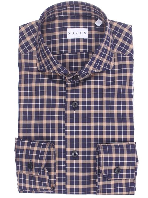 camicia a quadri in twill di cotone XACUS | 51354ML52002