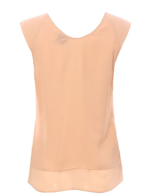 Blusa georgette collo a v ALYSI | 104224P4025SKIN