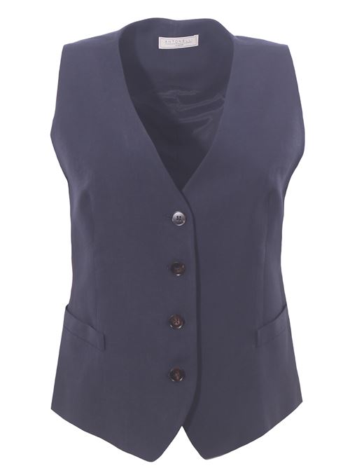 Gilet in lino e viscosa ANTONELLI | FLAMINGOL3451T935C812
