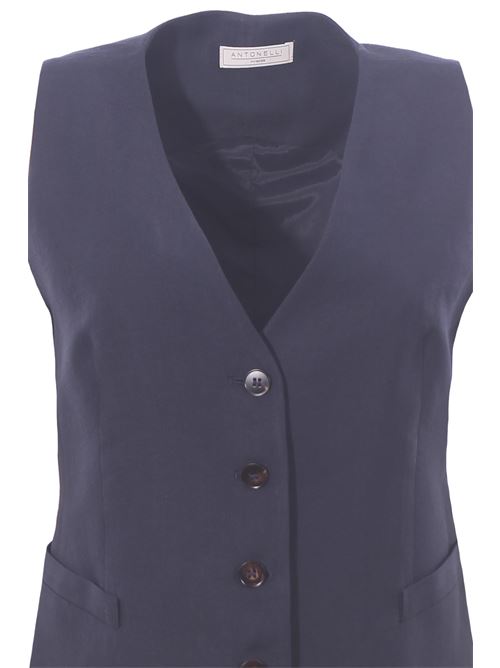 Gilet in lino e viscosa ANTONELLI | FLAMINGOL3451T935C812