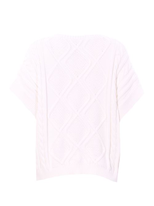 Girocollo in cotone con lavorazioni treccia ANTONELLI | PRUGNOLO41244LT01795C1000