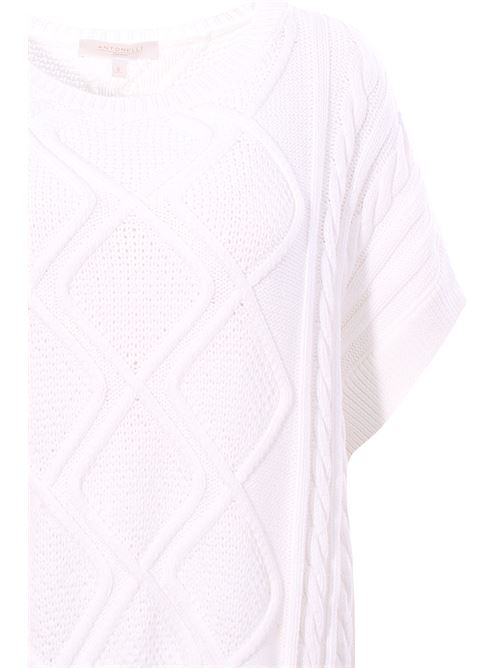 Girocollo in cotone con lavorazioni treccia ANTONELLI | PRUGNOLO41244LT01795C1000