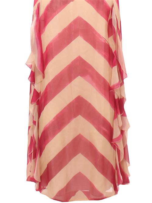 Abito lungo in chiffon con motivo chevron CRIDA | PIZZICALONGDRESST006C001/059