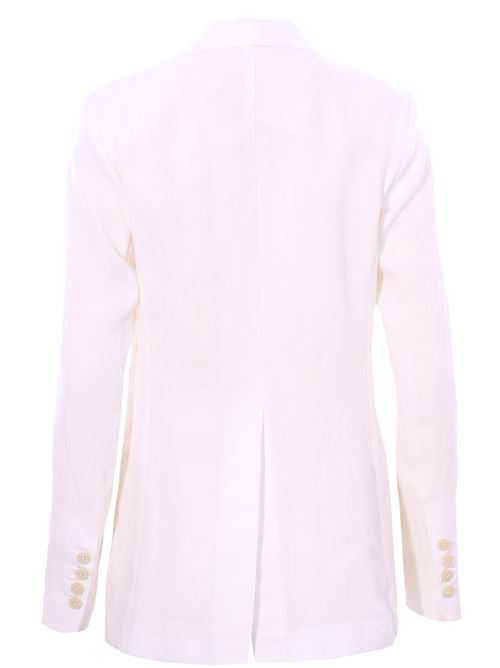 Giacca lunga doppiopetto in lino ELEVENTY | I80GIAF02TES0I13901