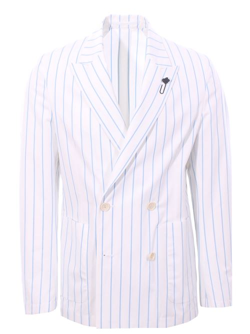 giacca camicia in cotone a righe LARDINI | EQSANDEQC1843100CE