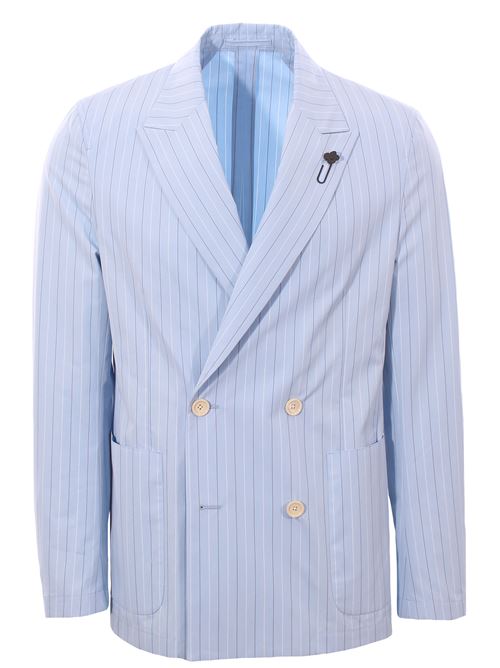 giacca camicia in cotone a righe LARDINI | EQSANDEQC1843810BC