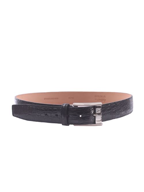 cintura in fianco di coccodrillo personalizzabile con iniziali SADDLER'S | COCCODRILLO01