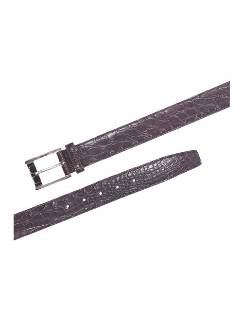 cintura in fianco di coccodrillo personalizzabile con iniziali SADDLER'S | COCCODRILLO02