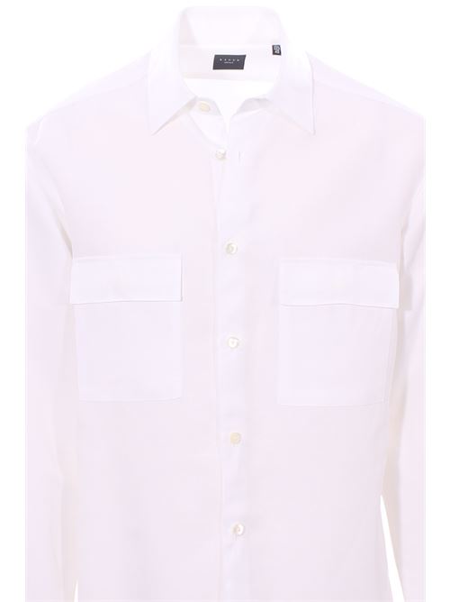 camicia over in tencel e shantung di lino XACUS | 61130ML11001