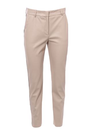 Pantaloni in ecopelle con piping laterale NUDE | 110301601