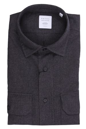 Camicia over in flanella di cotone tinto filo XACUS | 91150ML43410