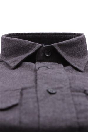 Camicia over in flanella di cotone tinto filo XACUS | 91150ML43410