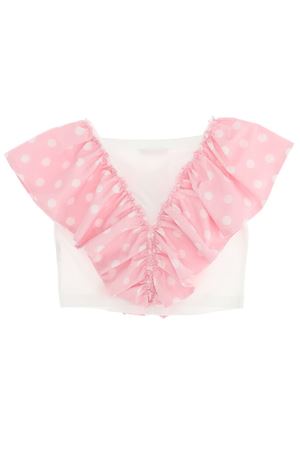 Top a pois con rouches MONNALISA | 17930096709101