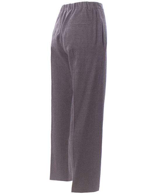 Pantalone micro chek in lana ALYSI | 165123A5048ANTRACITE