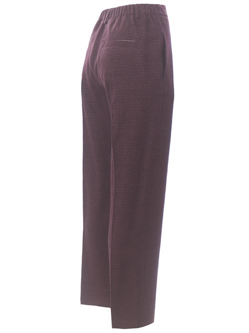 Pantalone micro check in lana ALYSI | 165123A5048UVA