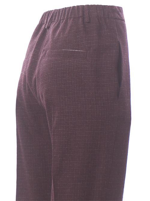 Pantalone micro check in lana ALYSI | 165123A5048UVA