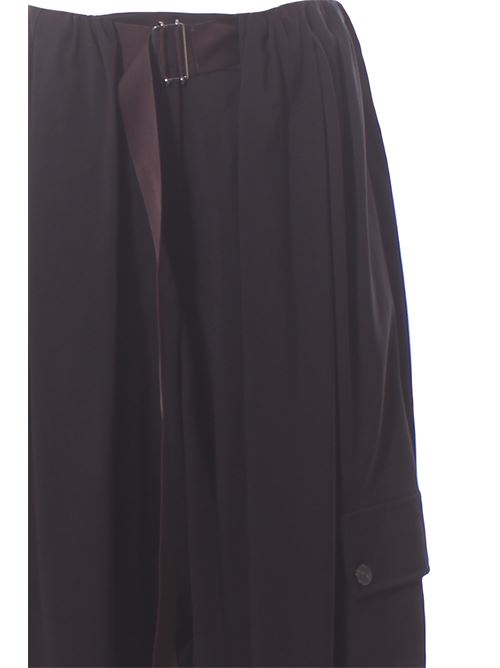 Pantalone cargo in cupro ALYSI | 165152A5228NERO