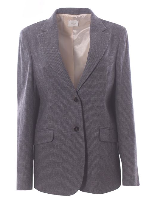 Giacca monopetto micro check in lana ALYSI | 165804A5048ANTRACITE