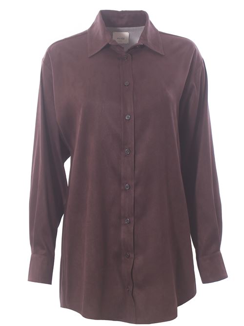 Camicia over effetto dainetto ALYSI | 165814A5042CHOCO