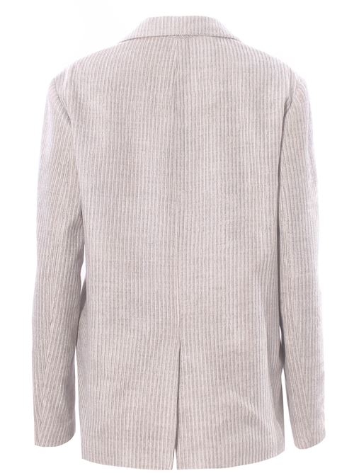 Giacca monopetto velvet in velluto millerighe ALYSI | 165816A5053PERLA