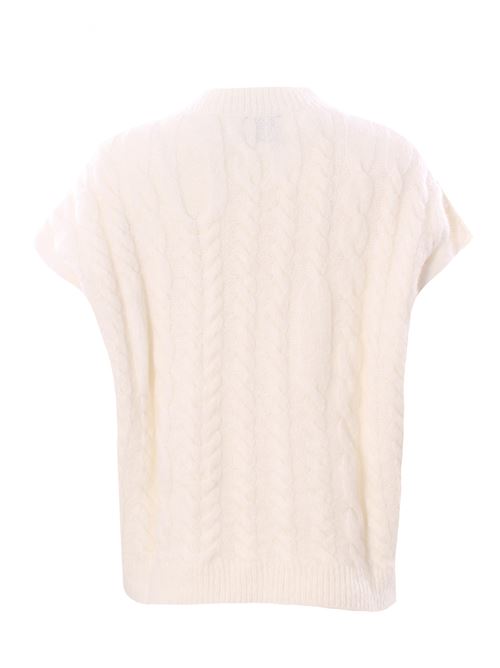 Gilet treccia super mohair ALYSI | 265439A5028LATTE