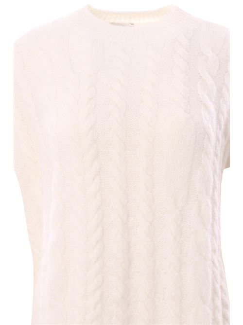 Gilet treccia super mohair ALYSI | 265439A5028LATTE