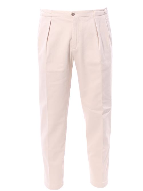 pantalone carrot fit in bull di cotone BRIGLIA | PORTOBELLOD-196103