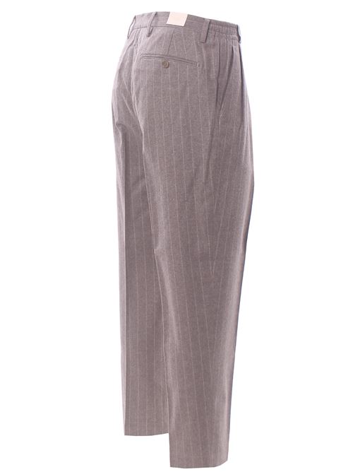 pantalone carrot gessato BRIGLIA | PORTOBELLOS-13043