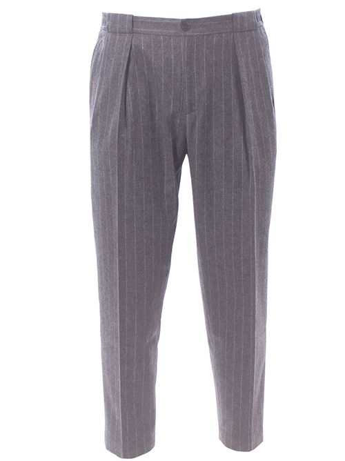 pantalone carrot gessato BRIGLIA | PORTOBELLOS-13070
