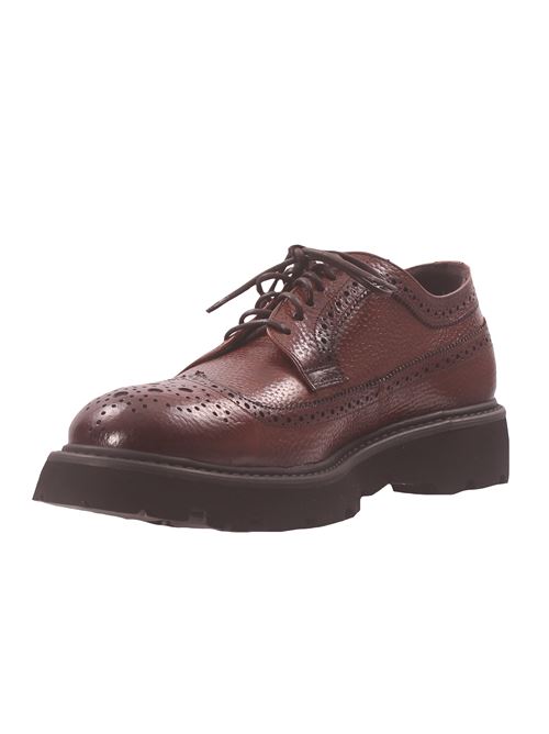 stringata fiorata in pelle martellata CALCE | X1725ROVER-BOBSTARCOGNAC
