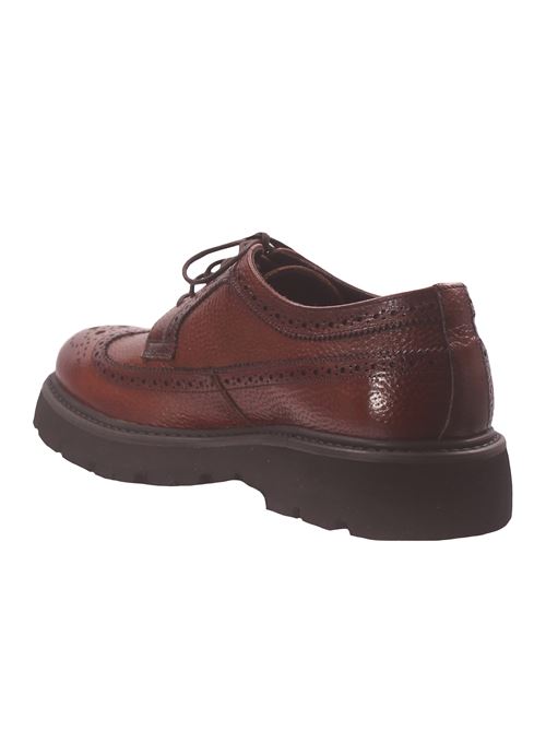 stringata fiorata in pelle martellata CALCE | X1725ROVER-BOBSTARCOGNAC