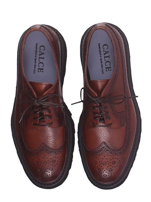 stringata fiorata in pelle martellata CALCE | X1725ROVER-BOBSTARCOGNAC