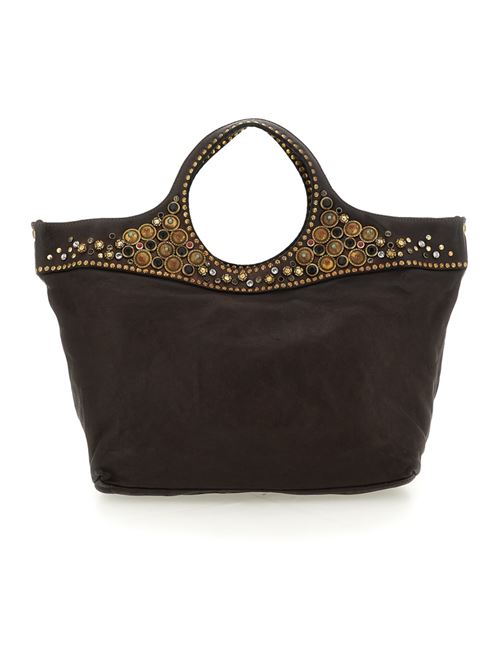 Borsa shopping liliana in pelle di vacchetta con borchie CAMPOMAGGI | C033470NDX0045C1501