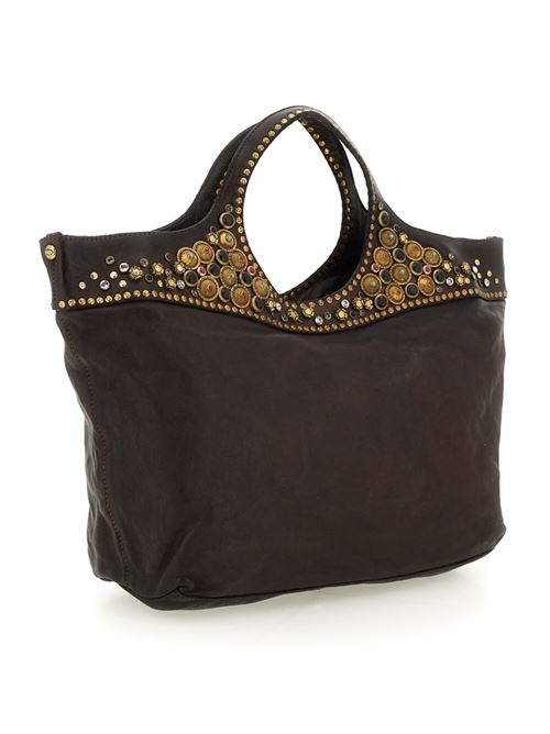 Borsa shopping liliana in pelle di vacchetta con borchie CAMPOMAGGI | C033470NDX0045C1501