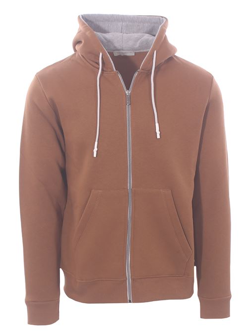 felpa marsupio full zip DETWELVE | CU-656P.TECKTABACCO