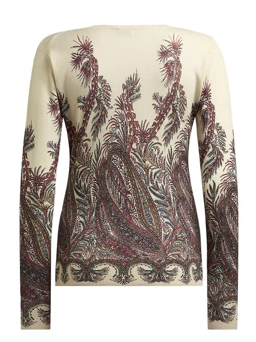 Collo a v in seta e cashmere con stampa piazzata ETRO | WRKE0024AV752X0801