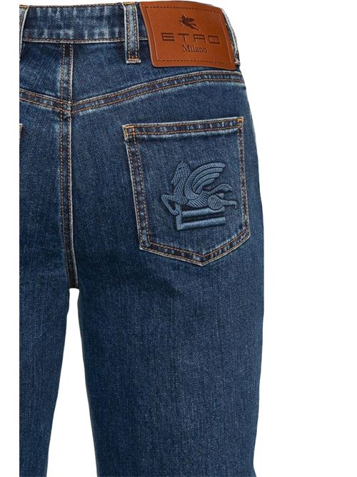 Jeans 5 tasche con ricamo sul retro ETRO | WRNB0026AD283S8280