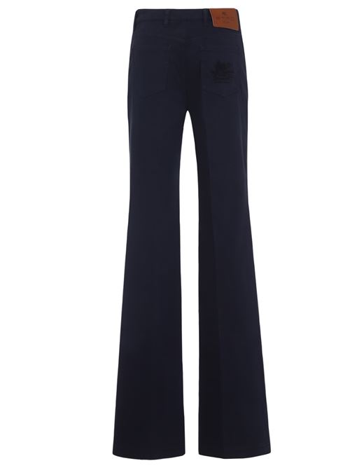 Jeans 5 tasche in denim di cotone con ricamo sul retro ETRO | WRNB0026AV689B0387