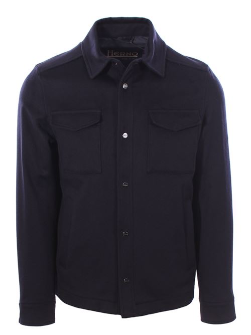 giacca camicia in lana e cashmere HERNO | GI000312U333189200