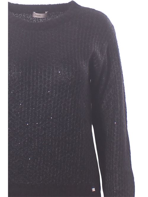 Girocollo in alpaca e lana con applicazioni paillettes HERNO | MG00024DR702749300